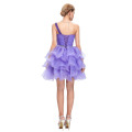 Grace Karin Ladies Beaded One Shoulder Sweetheart Organza Short Lilac Cocktail Dress CL4589-6